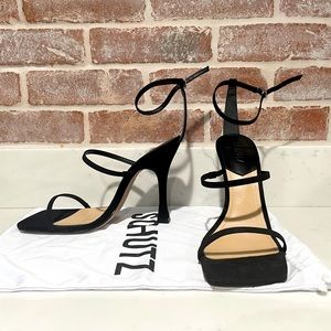 schutz square toe heels